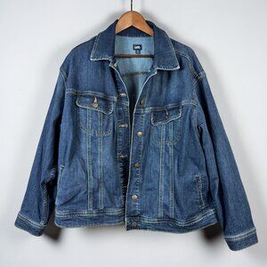 Lee Denim Jacket Trucker Jean Jacket Blue Classic Western Style XXL Unisex